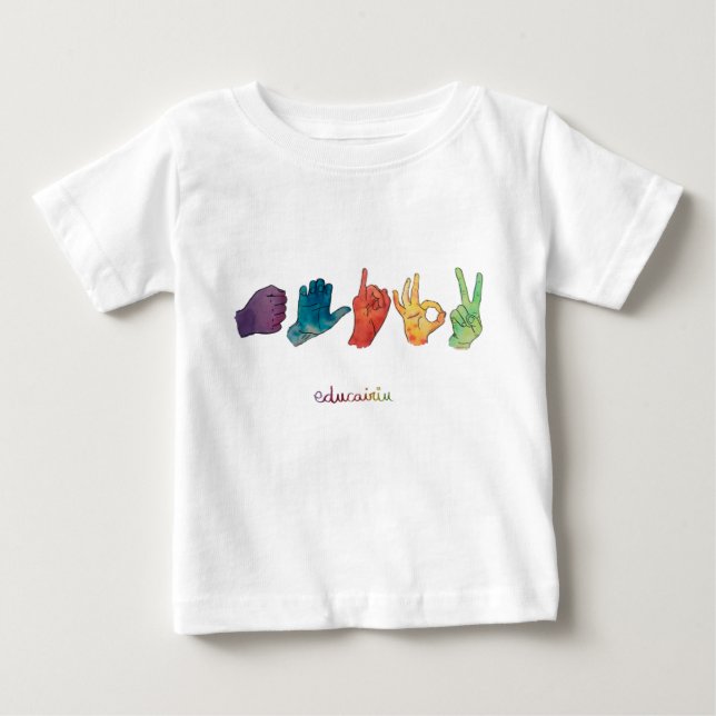 T-SHIRT POUR BÉBÉ CAMISETA    A E I O U (Devant)