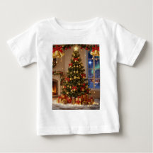 Camiseta de bebe de natal