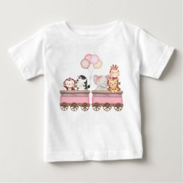 T-shirt Pour Bébé Camiseta infantil Safari Rosa