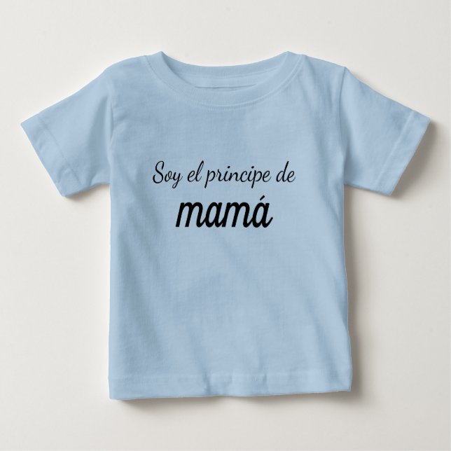 T-shirt Pour Bébé Camiseta soy el principe de mamá (Devant)