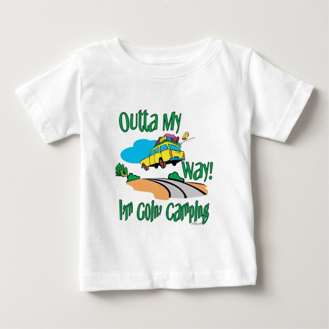 T-shirt Pour Bébé Camping (Devant)