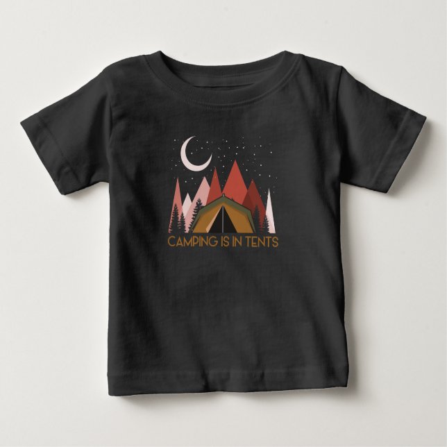 T-shirt Pour Bébé Camping Is (Devant)