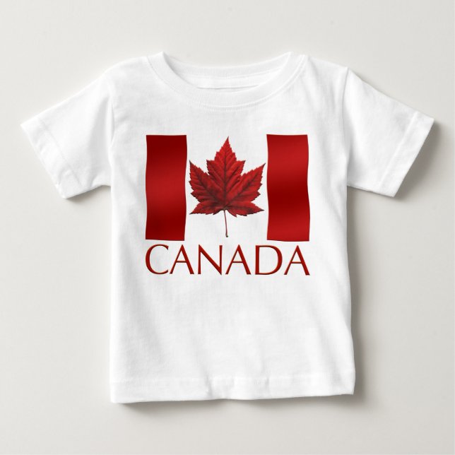 T-shirt Pour Bébé Canada Baby Creeper Canada Drapeau Souvenir Baby C (Devant)