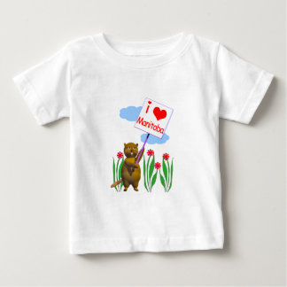 T-shirt Pour Bébé Canada Beaver Loves Manitoba
