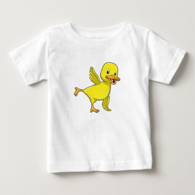 T-shirt Pour Bébé Canard au Yoga Exercice d'étirement (Devant)