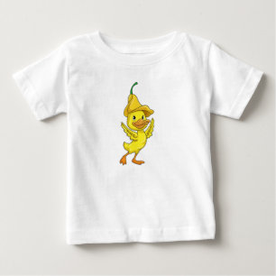 T-shirt Pour Bébé Canard avec Casquette Bell jaune