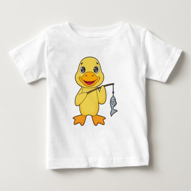 T-shirt Pour Bébé Canard de pêche de canard (Devant)