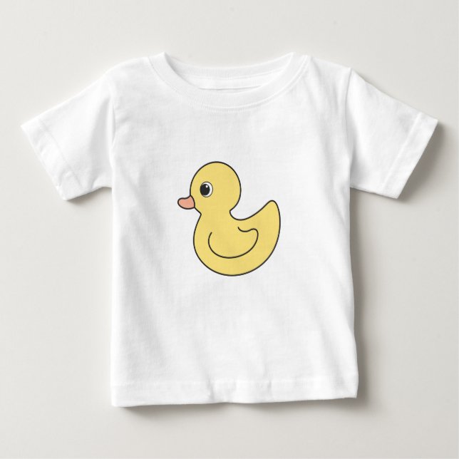 T-shirt Pour Bébé Canard en caoutchouc jaune (Devant)