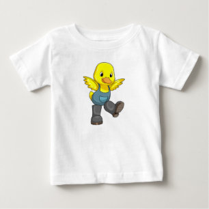 T-shirt Pour Bébé Canard en fermier avec des bottes