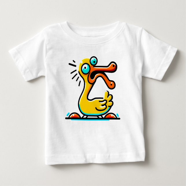 T-shirt Pour Bébé Canard fou (Devant)