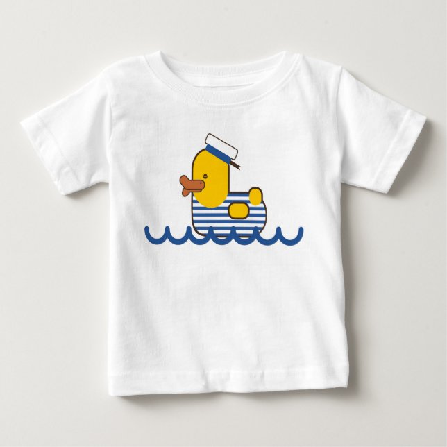 T-shirt Pour Bébé Canard marin. (Devant)