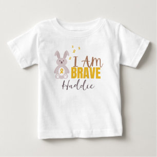 T-shirt Pour Bébé cancer de l'enfance. Nom personnalisé. courageux.