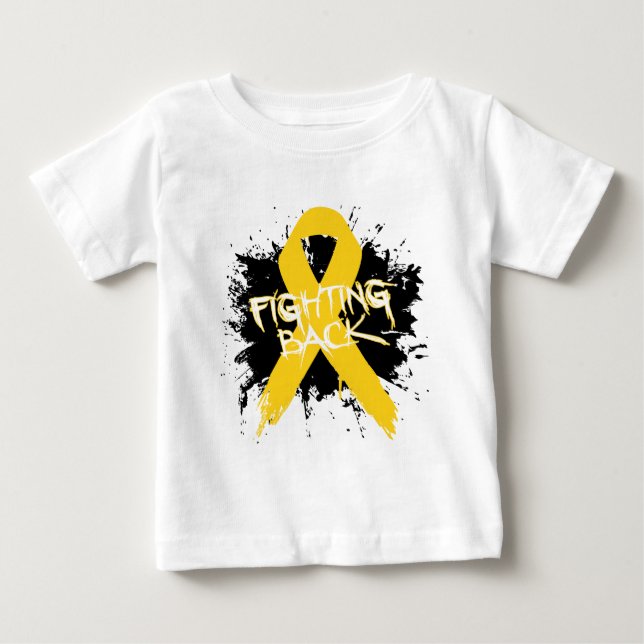 T-shirt Pour Bébé Cancer de neuroblastome - battant en retraite (Devant)