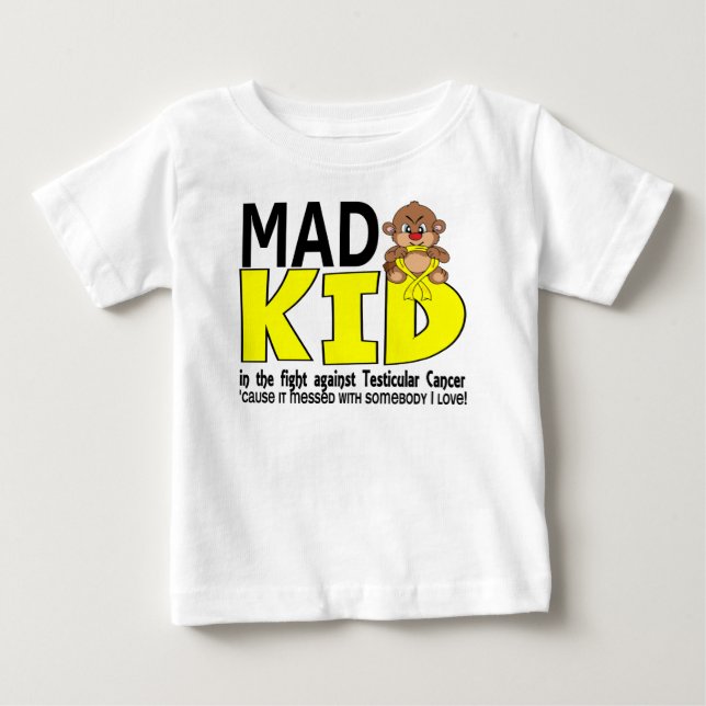 T-shirt Pour Bébé Cancer du testicule fou d'enfant (Devant)