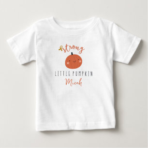 T-shirt Pour Bébé cancer enfant fort petit citrouille Nom personnali