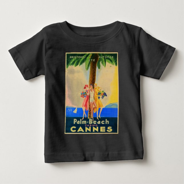 T-shirt Pour Bébé Cannes vintage (Devant)