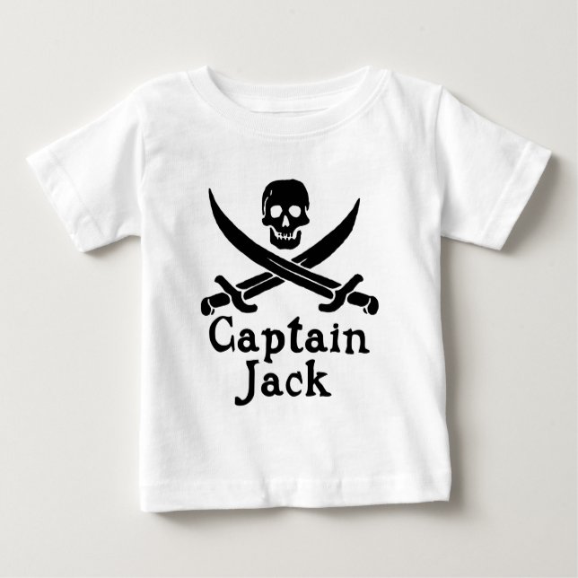 T-shirt Pour Bébé Capitaine Jack (Devant)