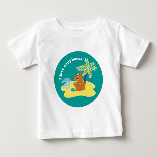 T-shirt Pour Bébé Capybara (Devant)