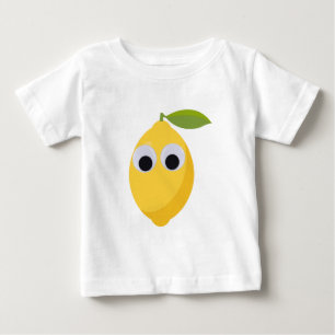 T-shirt Pour Bébé Caractère citron mignon avec yeux googly