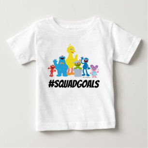 T-shirt Pour Bébé Caractères de rue Sésame   #SQUADGOALS