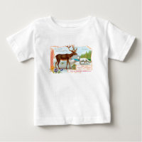 Caribou vintage (rennes) et renard arctique