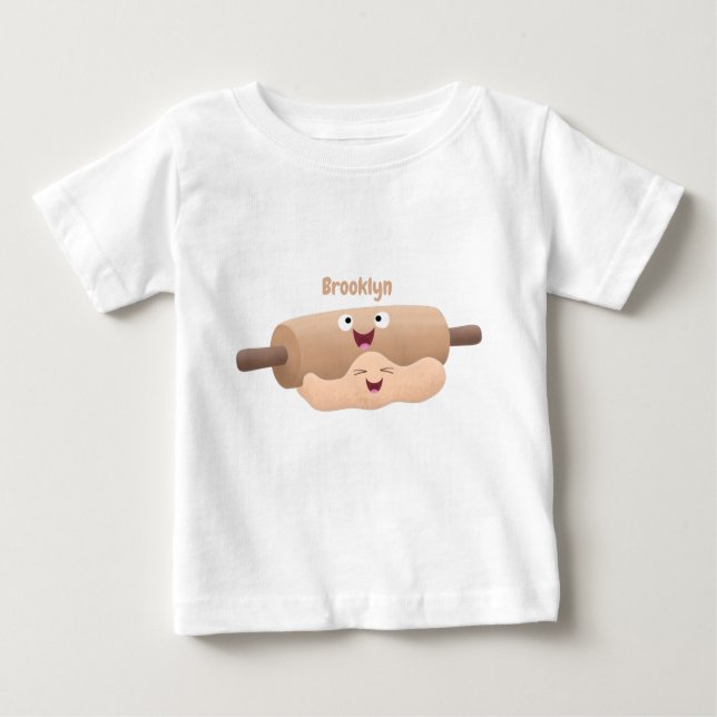 T-shirt Pour Bébé Caricature à pâte molle et à pâte molle (Devant)