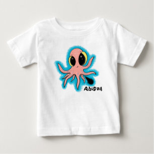 T-shirt Pour Bébé Caricature adorable de poulpe de bébé