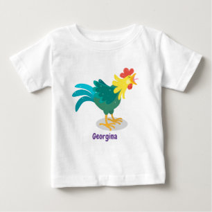 T-shirt Pour Bébé Caricature amusante du coq à rames