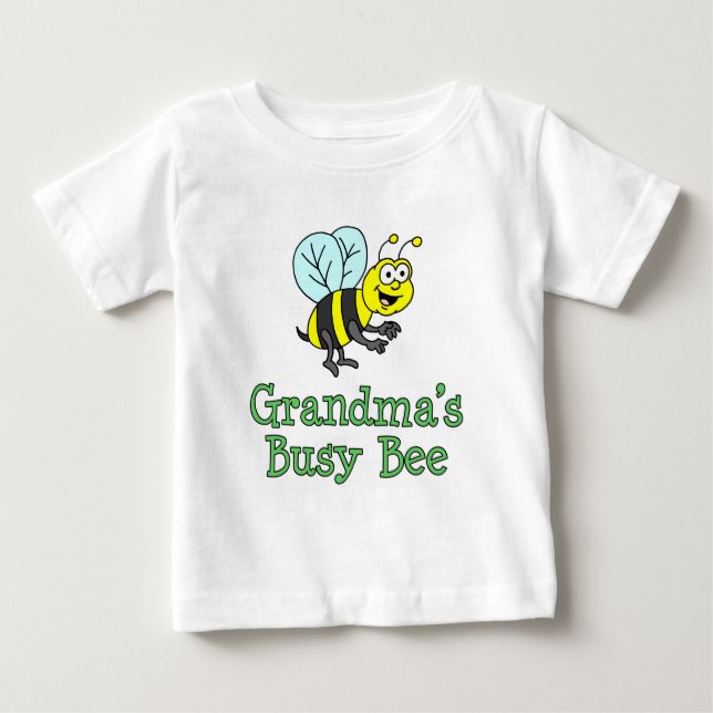 T-shirt Pour Bébé Caricature d'abeille de grand-mère (Devant)