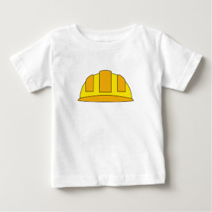 T-shirt Pour Bébé Caricature de Casquette dur jaune