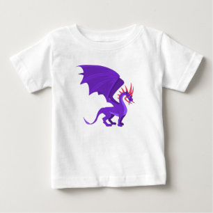 T-shirt Pour Bébé Caricature de dragon violet