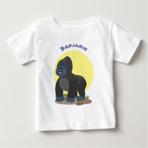 T-shirt Pour Bébé Caricature de gros gorilles joyeux