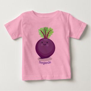 T-shirt Pour Bébé Caricature de la cuisine à la racine de betterave 