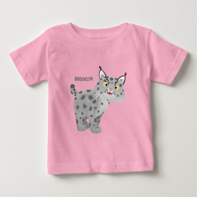 T-shirt Pour Bébé Caricature de lynx de lynx de lynx (Devant)