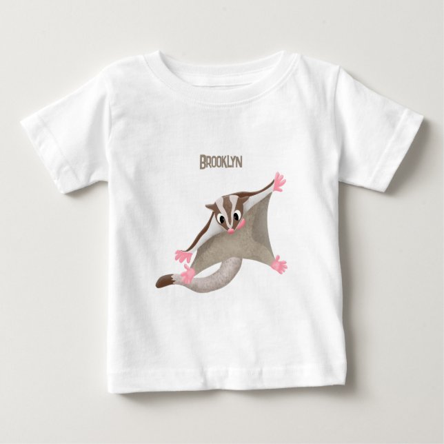 T-shirt Pour Bébé Caricature de planeur de sucre joyeux (Devant)
