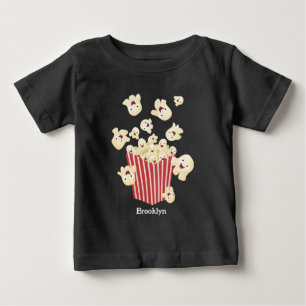 T-shirt Pour Bébé Caricature de pop-corn drôles