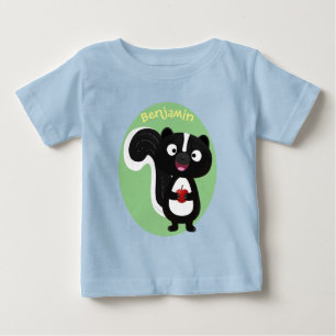 T-shirt Pour Bébé Caricature de skunk jote happy