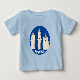T-shirt Pour Bébé Caricature en trois chandelles mignonnes