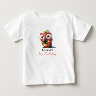 T-shirt Pour Bébé Caricatures de perroquets magiques 1er anniversair