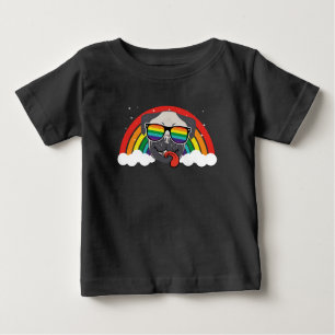 T-shirt Pour Bébé Carlin arc-en-ciel mou