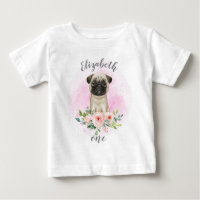Carlin bébé Anniversaire T-shirt bébé
