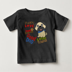 T-shirt Pour Bébé Carlin Dog meilleur ami