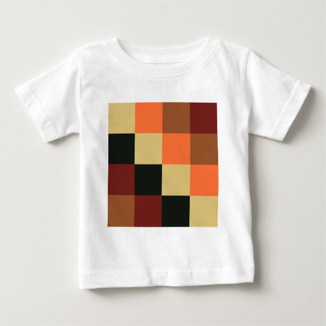 T-shirt Pour Bébé Carrés couleur (Devant)