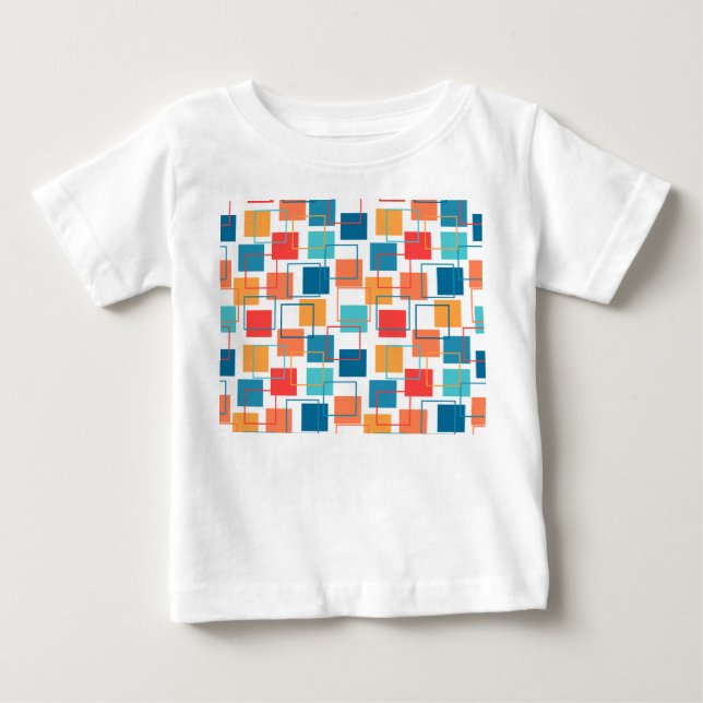 T-shirt Pour Bébé Carrés et grands titres (Devant)