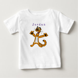 T-shirt Pour Bébé carrosserie drôle, tigre de chat .
