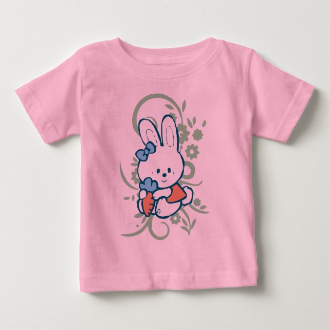 T-shirt Pour Bébé Carrot Bunny Baby (Devant)