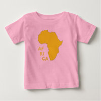 Carte d'Afrique jaune funky
