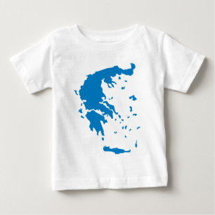 T-shirt Pour Bébé Carte de la Grèce