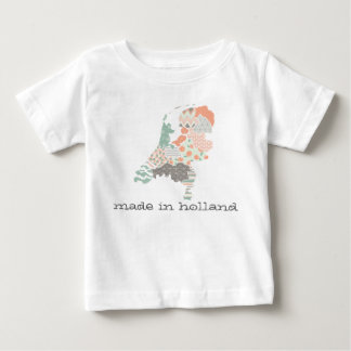 T-shirt Pour Bébé Carte de la province de Hollande Style de mise en