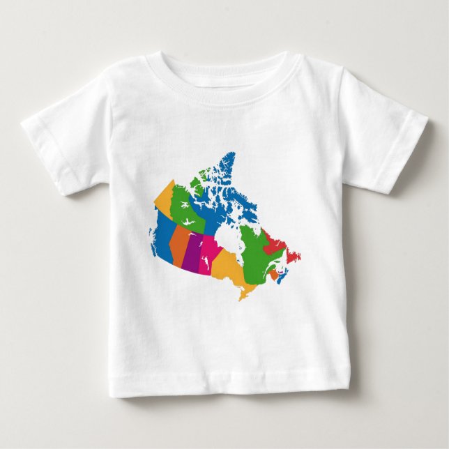 T-shirt Pour Bébé Carte du Canada (Devant)